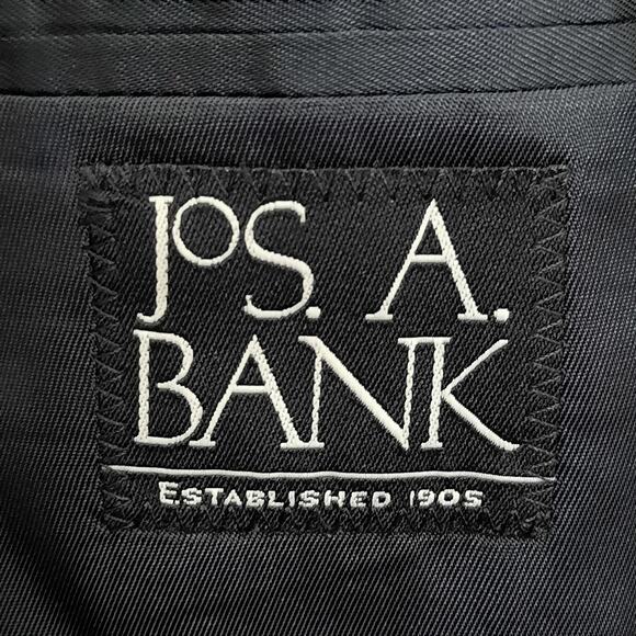 Jos. A. Bank 44L Blazer Men Wool 2-Button Gray Subtle Plaid Made in Mexico - Picture 5 of 8